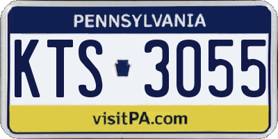 PA license plate KTS3055