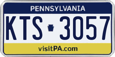 PA license plate KTS3057