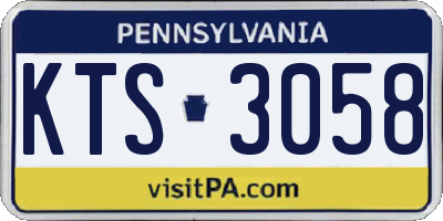 PA license plate KTS3058