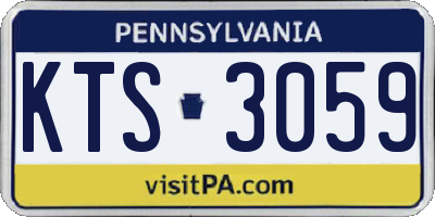 PA license plate KTS3059