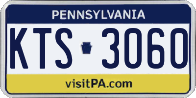 PA license plate KTS3060