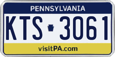 PA license plate KTS3061