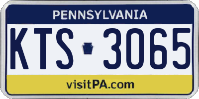 PA license plate KTS3065