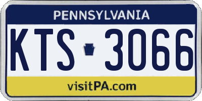 PA license plate KTS3066
