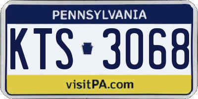 PA license plate KTS3068