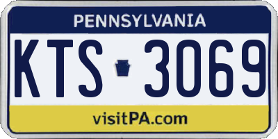 PA license plate KTS3069