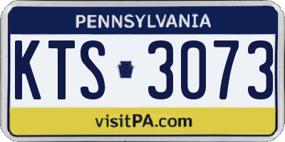 PA license plate KTS3073