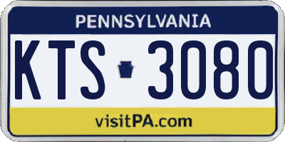 PA license plate KTS3080