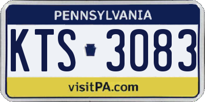 PA license plate KTS3083