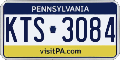 PA license plate KTS3084