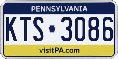 PA license plate KTS3086