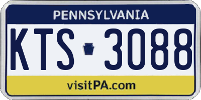 PA license plate KTS3088