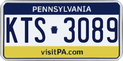 PA license plate KTS3089