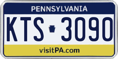 PA license plate KTS3090