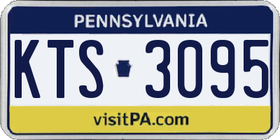 PA license plate KTS3095