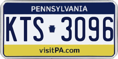 PA license plate KTS3096