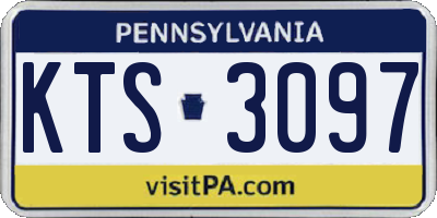 PA license plate KTS3097