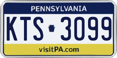 PA license plate KTS3099