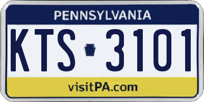 PA license plate KTS3101