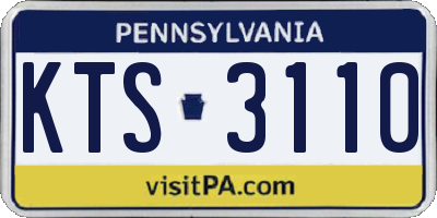 PA license plate KTS3110