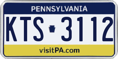 PA license plate KTS3112