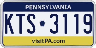 PA license plate KTS3119