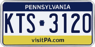 PA license plate KTS3120