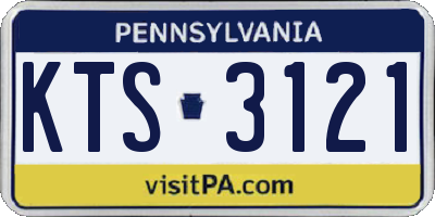 PA license plate KTS3121