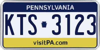 PA license plate KTS3123