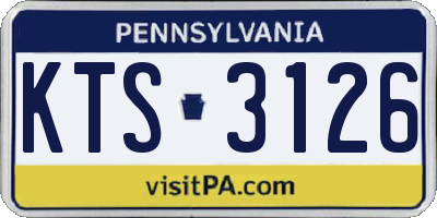 PA license plate KTS3126