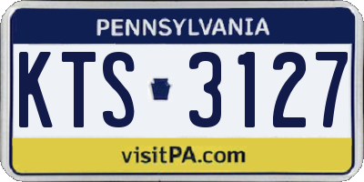 PA license plate KTS3127