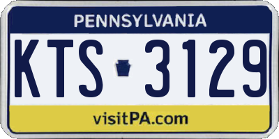 PA license plate KTS3129