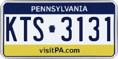PA license plate KTS3131
