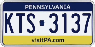 PA license plate KTS3137