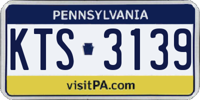 PA license plate KTS3139