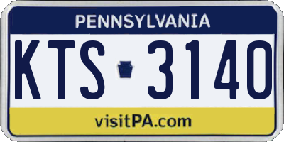 PA license plate KTS3140