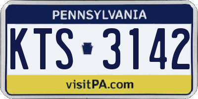 PA license plate KTS3142