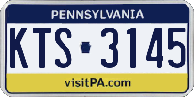 PA license plate KTS3145