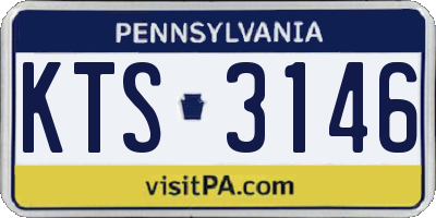 PA license plate KTS3146