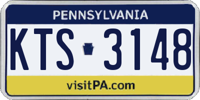 PA license plate KTS3148