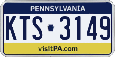 PA license plate KTS3149