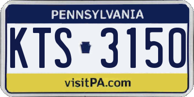 PA license plate KTS3150