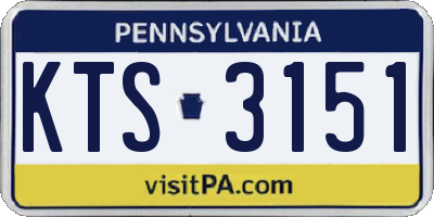 PA license plate KTS3151