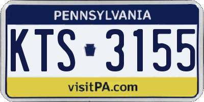 PA license plate KTS3155