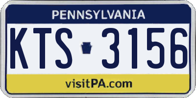 PA license plate KTS3156