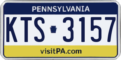 PA license plate KTS3157