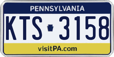PA license plate KTS3158