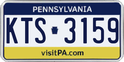 PA license plate KTS3159
