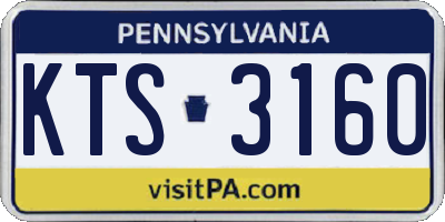 PA license plate KTS3160