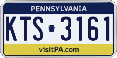 PA license plate KTS3161